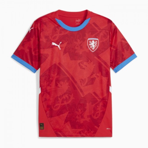 Maglia Repubblica Ceca Primo Euro 2024 Maniche Corte - Uomo Maglia Repubblica Ceca Primo Euro 2024 Maniche Corte - Uomo
